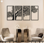 4 Qul Tree Islamic Wall Art – Decorative Frame Set