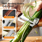 2-in-1 Pro Peeler & Cutter – Stainless Steel Vegetable Fruit Slicer