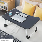 Foldable Laptop Table – Portable Bed Desk with Cup Holder