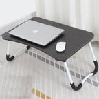 Foldable Laptop Table – Portable Bed Desk with Cup Holder