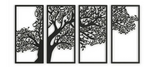 4 Qul Tree Islamic Wall Art – Decorative Frame Set