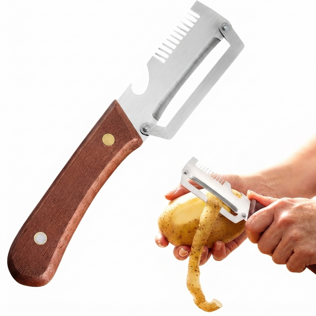 2-in-1 Pro Peeler & Cutter – Stainless Steel Vegetable Fruit Slicer Main Image