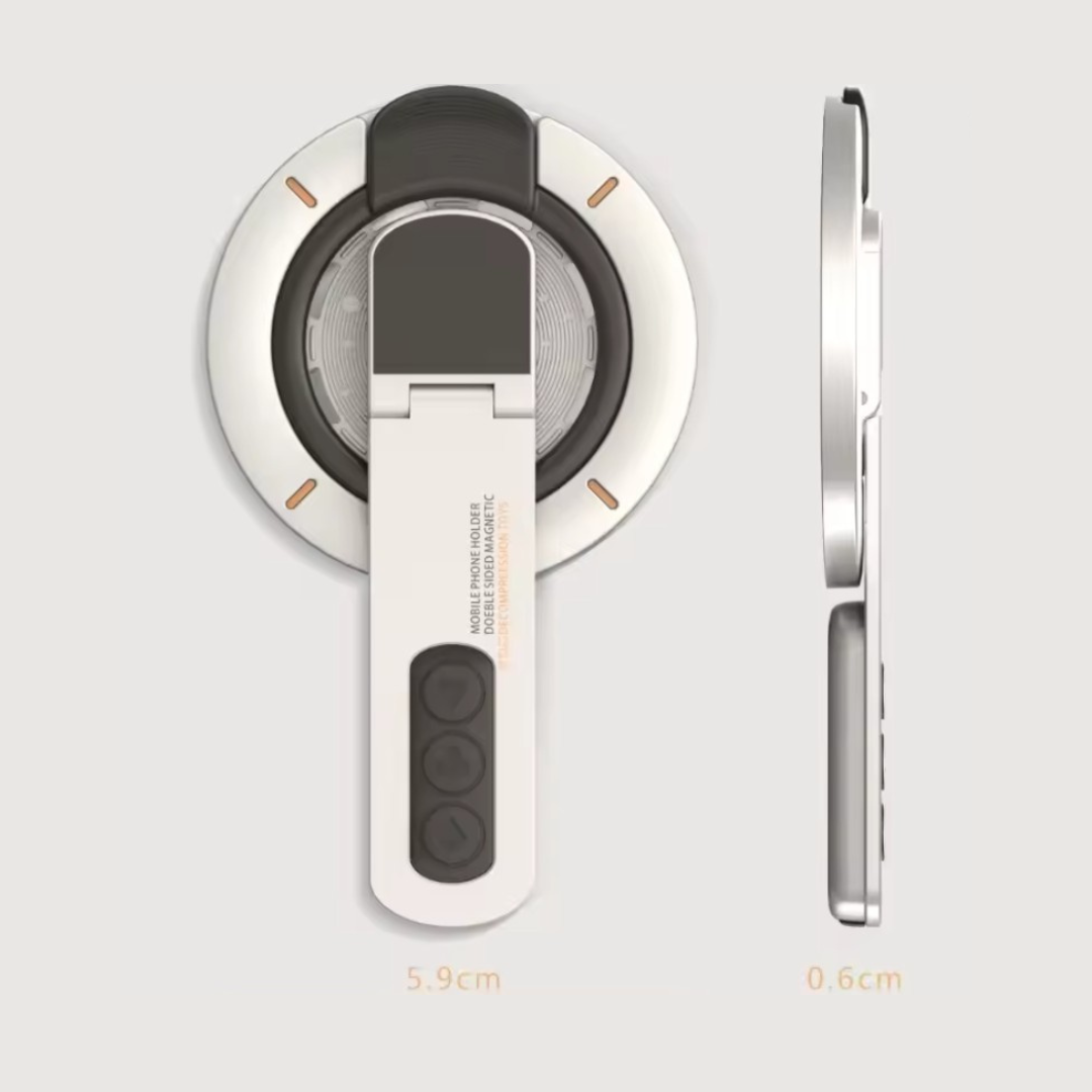 360° Rotating Magnetic Phone Holder – Double-Sided MagSafe Stand