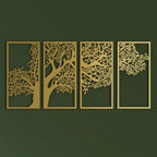 4 Qul Tree Islamic Wall Art – Decorative Frame Set