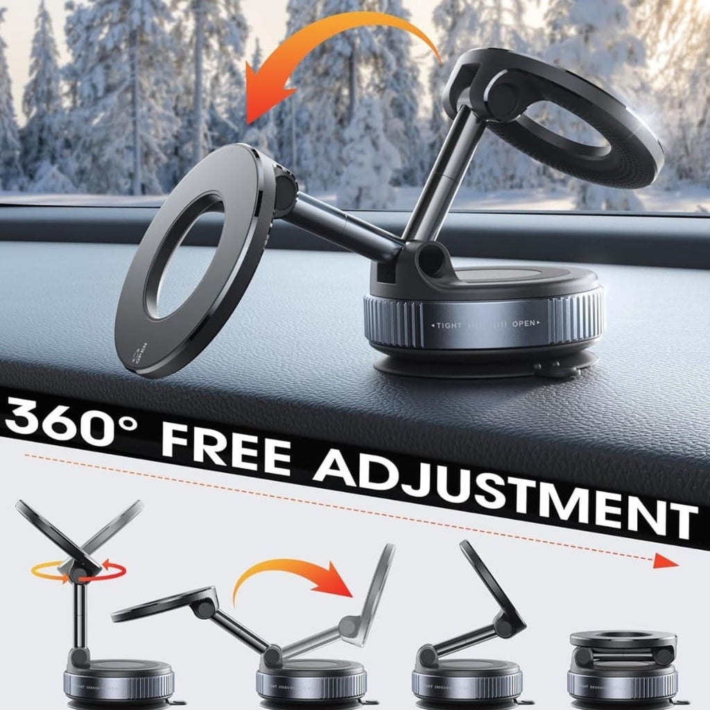 Magnetic Car Phone Holder – Dashboard Mount (Strong Grip)
